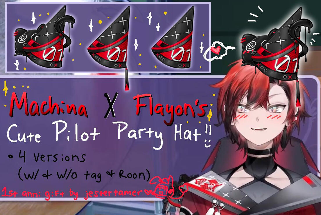 Machina X Flayon's Cute Pilot Party Hat